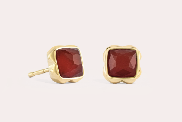 Coeur de Lion Gold Bracelet Red Agate - January